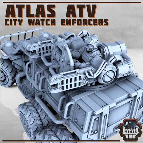 Atlas ATV City watch enforcer vehicle - HamsterFoundry - Print Minis