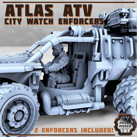 Atlas ATV City watch enforcer vehicle - HamsterFoundry - Print Minis