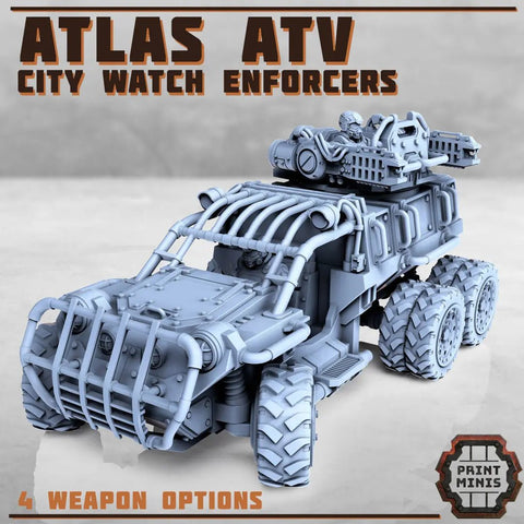 Atlas ATV City watch enforcer vehicle - HamsterFoundry - Print Minis
