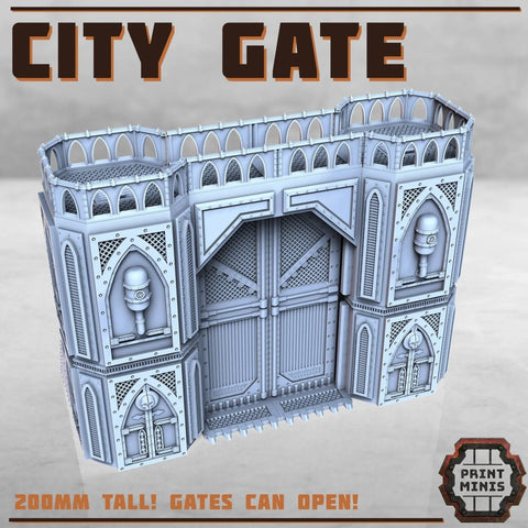 City Gate - 200mm Tall! - HamsterFoundry - Print Minis