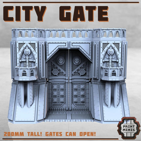 City Gate - 200mm Tall! - HamsterFoundry - Print Minis