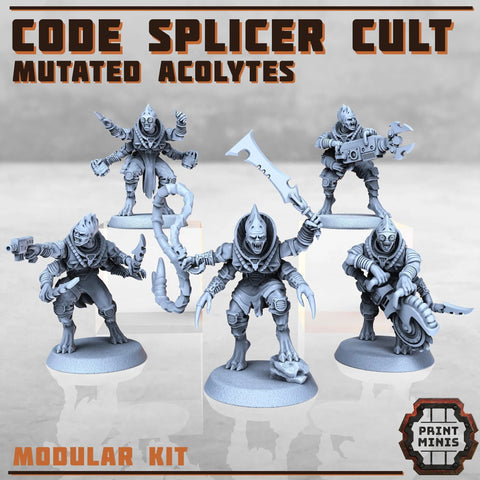 Code Splicer Cult - Acolytes Print Minis