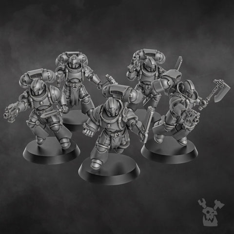 Space Knights Storm Squad with Jetpacks - HamsterFoundry - HamsterFoundry