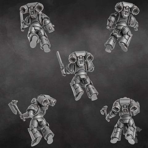 Space Knights Storm Squad with Jetpacks - HamsterFoundry - HamsterFoundry