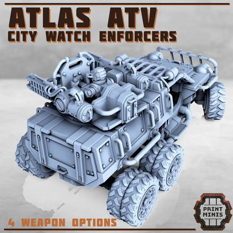 Atlas ATV City watch enforcer vehicle - HamsterFoundry - Print Minis