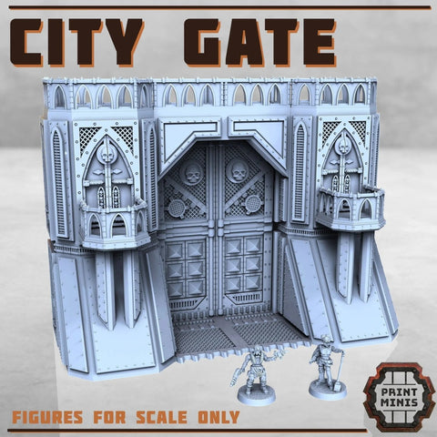 City Gate - 200mm Tall! - HamsterFoundry - Print Minis