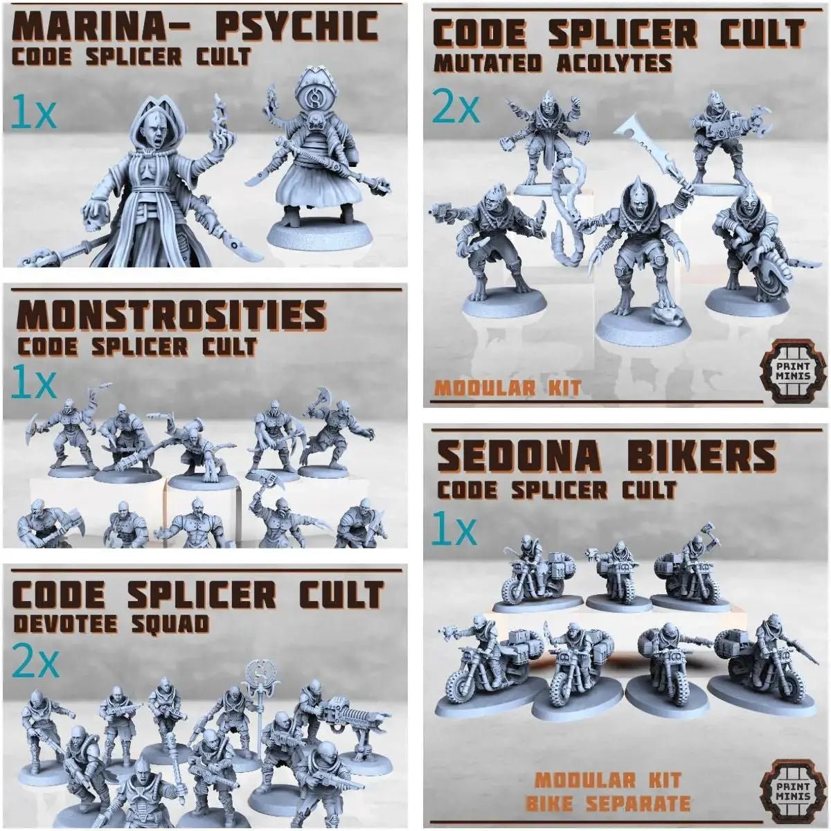 Code Splicer Cult Army - HamsterFoundry - Print Minis