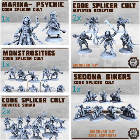 Code Splicer Cult Army - HamsterFoundry - Print Minis