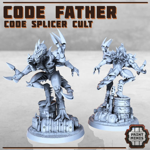 Code Splicer Cult - Coven, Father and Minions - HamsterFoundry - Print Minis