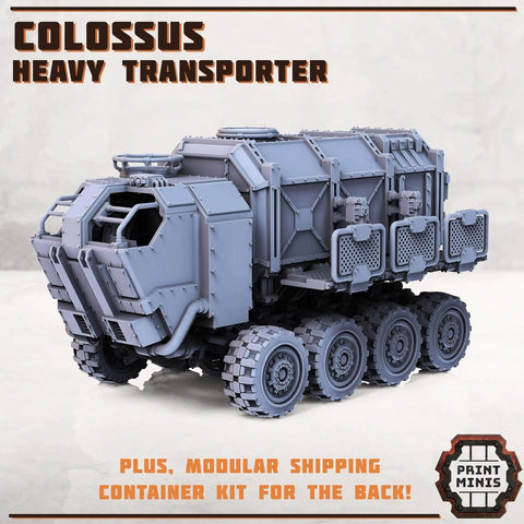 Colossus Heavy Transporter - Complete Modular Kit - HamsterFoundry - Print Minis