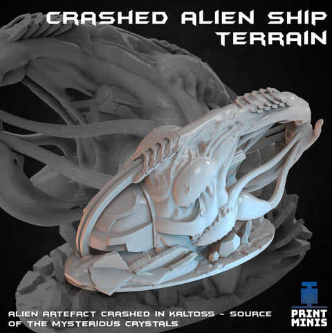 Crashed Alien Ship Terrain - HamsterFoundry - HamsterFoundry