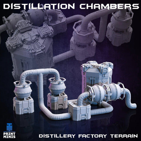 Distillery Factory Terrain - HamsterFoundry - Print Minis