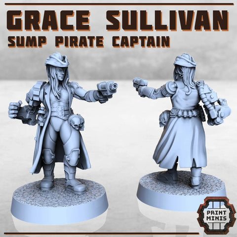 Grace Sullivan - Sump Captain - HamsterFoundry - Print Minis