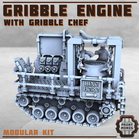 Gribble Engine and Chef - HamsterFoundry - Print Minis