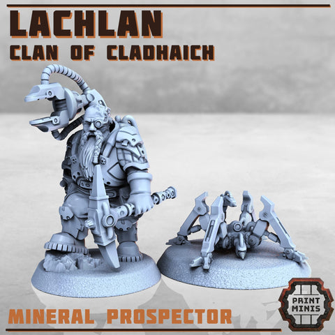 Lachlan - (Cladhaich Clan) Mineral Prospector Print Minis