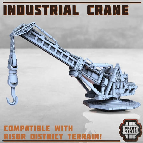 Industrial Crane with standalone base Print Minis