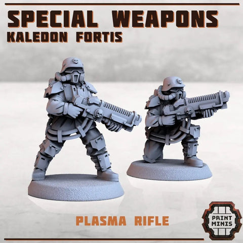 Kaledon Fortis Plasma Rifle Troop Print Minis