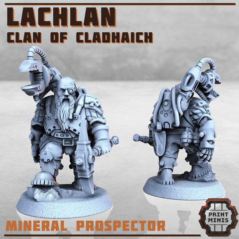Lachlan - (Cladhaich Clan) Mineral Prospector Print Minis