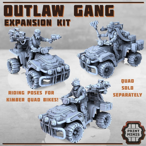 Outlaw Gang Expansion kit - HamsterFoundry - Print Minis