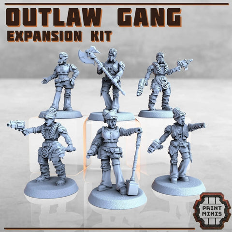 Outlaw Gang Expansion kit - HamsterFoundry - Print Minis