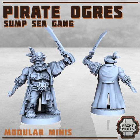 Pirate Ogres - Sump Sea Gang - HamsterFoundry - Print Minis