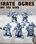 Pirate Ogres - Sump Sea Gang - HamsterFoundry - Print Minis