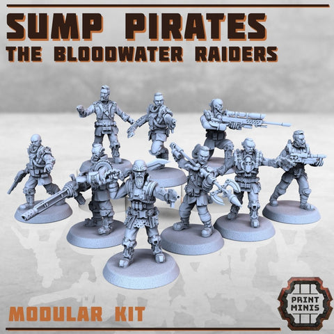 Sump Pirates - The Bloodwater Raiders - HamsterFoundry - Print Minis