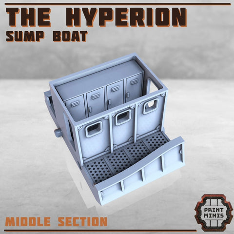 The Hyperion Boat | Underhive cruiser | 28mm Boat - HamsterFoundry - Print Minis