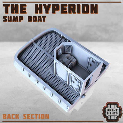 The Hyperion Boat | Underhive cruiser | 28mm Boat - HamsterFoundry - Print Minis