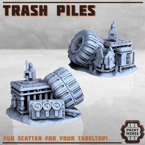 Trash Pile Terrain - HamsterFoundry - Print Minis