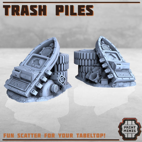 Trash Pile Terrain - HamsterFoundry - Print Minis