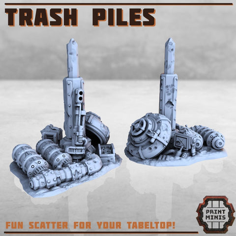 Trash Pile Terrain - HamsterFoundry - Print Minis