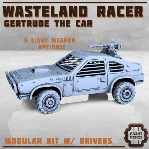 Wasteland Racer - Gertude | Gaslands | Print Minis - HamsterFoundry - Print Minis